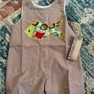 Brown and Red One Piece Swimsuit with Classic Patterns